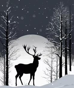 Deer Silhouette 5D Diamond Painting