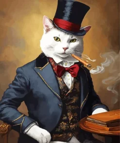 Gentleman Cat 5D Diamond Painting