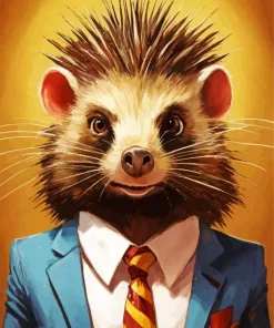 Gentleman Porcupine Animal 5D Diamond Painting