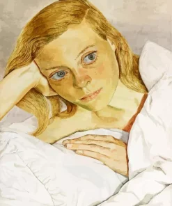 Girl In Bed By Lucian Freud 5D Diamond Painting