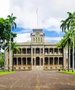 Hawaii Iolani Palace 5D Diamond Painting