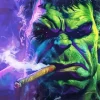Super Hero Hulk Smoking 5D Diamond Painting