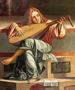 Vintage Lute Player 5D Diamond Painting
