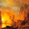 Bierstadt Albert Sunset In The Rockies 5D Diamond Painting