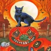 Black Cat And Bats Art 5D Diamond Painting