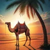 Camel In Desert At Sunset 5D Diamond Painting