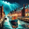 Canal Boat 5D Diamond Painting