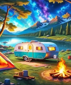 Caravan Camp 5D Diamond Painting