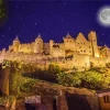 Carcassonne The Medieval City At Night 5D Diamond Painting