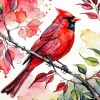 Cardinal Bird Art 5D Diamond Painting