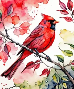 Cardinal Bird Art 5D Diamond Painting