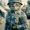 Cat In Military Uniform 5D Diamond Painting
