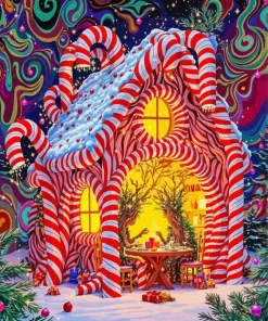 Christmas Candy House 5D Diamond Painting