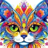 Colorful Mandala Cat Face 5D Diamond Painting