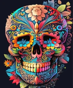 Colorful Sugar Skull Mask 5D Diamond Painting