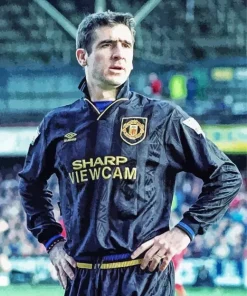 Eric Cantona Black Jersey 5D Diamond Painting