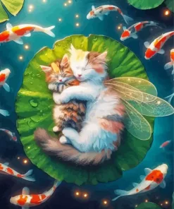 Fairy Cat And Kitty 5D Diamond Painting
