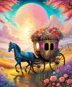 Floral Carriage 5D Diamond Painting