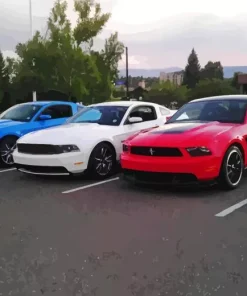Ford Mustang Red White And Blue 5D Diamond Painting