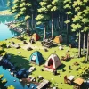 Forest Campsite 5D Diamond Painting