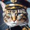 General Cat Portrait 5D Diamond Painting