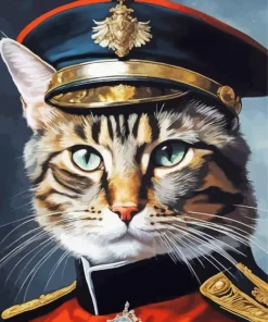 General Cat Portrait 5D Diamond Painting