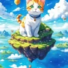 Giant Cat On Floating Island 5D Diamond Painting
