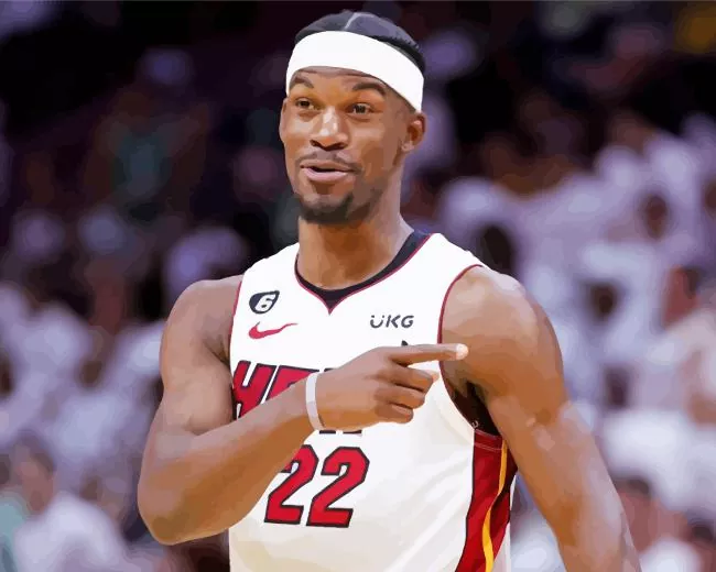 Jimmy Butler Diamond By Numbers Jimmy Butler 5D Diamond Painting
