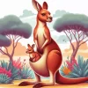Kangaroo In Pouch 5D Diamond Painting
