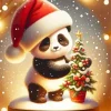 Little Cartoon Christmas Panda 5D Diamond Painting