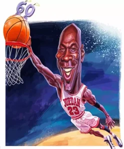 Michael Jordan Caricature 5D Diamond Painting
