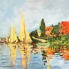 Monet Regatta At Argenteuil 5D Diamond Painting