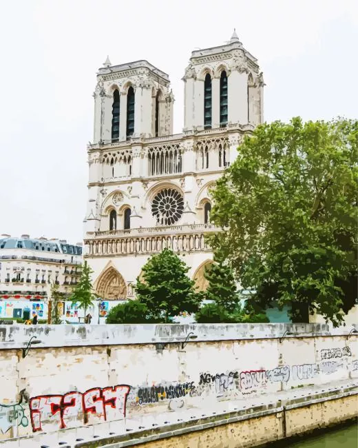 Notre Dame Cathedral of Paris Diamond By Numbers Notre Dame Cathedral Of Paris 5D Diamond Painting