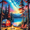 Old Red Caravan 5D Diamond Painting