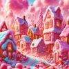 Pink Candy City 5D Diamond Painting
