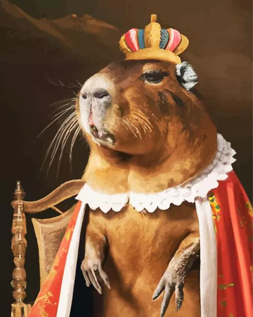 Queen Capybara Diamond Dotz Queen Capybara 5D Diamond Painting