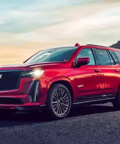 Red Cadillac Escalade 5D Diamond Painting