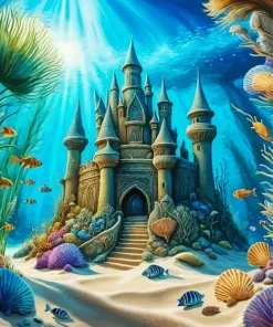 Sand Castle Under The Sea 5D Diamond Painting