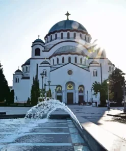 Serbia Saint Sava Temple 5D Diamond Painting
