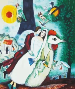 The Bridal Pair With The Eiffel Tower 5D Diamond Painting