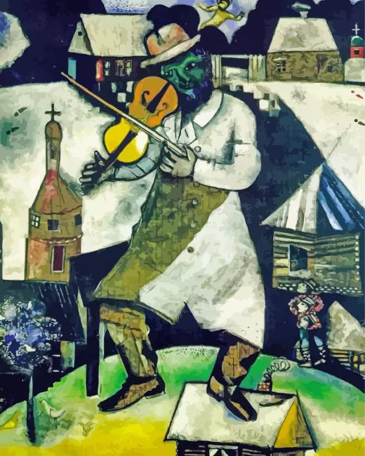 The Violinist Chagall Marc Diamond Paintings The Violinist Chagall Marc 5D Diamond Painting