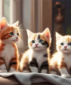 Three Calico Kittens 5D Diamond Painting