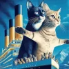Titanic Cats 5D Diamond Painting