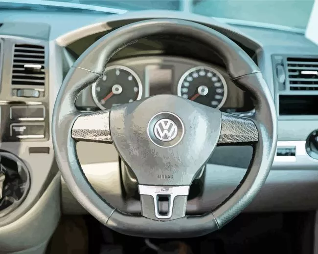 VW Steering wheel Diamond By Numbers VW Steering Wheel 5D Diamond Painting