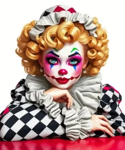 Aesthetic Clown Girl Art 5D Diamond Painting