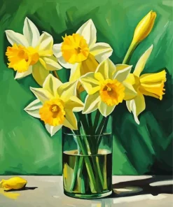Aesthetic Daffodils In Vase 5D Diamond Painting