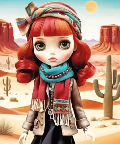Aesthetic Girl In Desert Art 5D Diamond Painting