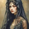 Aesthetic Sad Victorian Woman 5D Diamond Painting