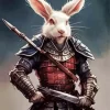 Aesthetic Samurai Rabbit 5D Diamond Painting