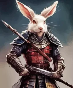 Aesthetic Samurai Rabbit 5D Diamond Painting